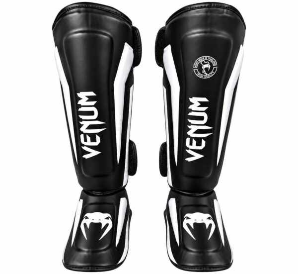 protege kikboxing et mma Protège-tibias VENUM – Noir & Blanc