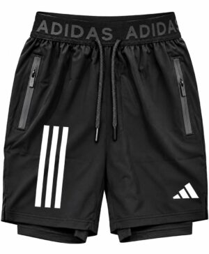 Short de Sport ADIDAS – Noir & Blanc