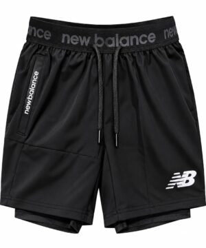 Short de Sport NEW BALANCE – Noir & Blanc