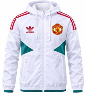 Veste Adidas Manchester United – Blanc ⚪🔴